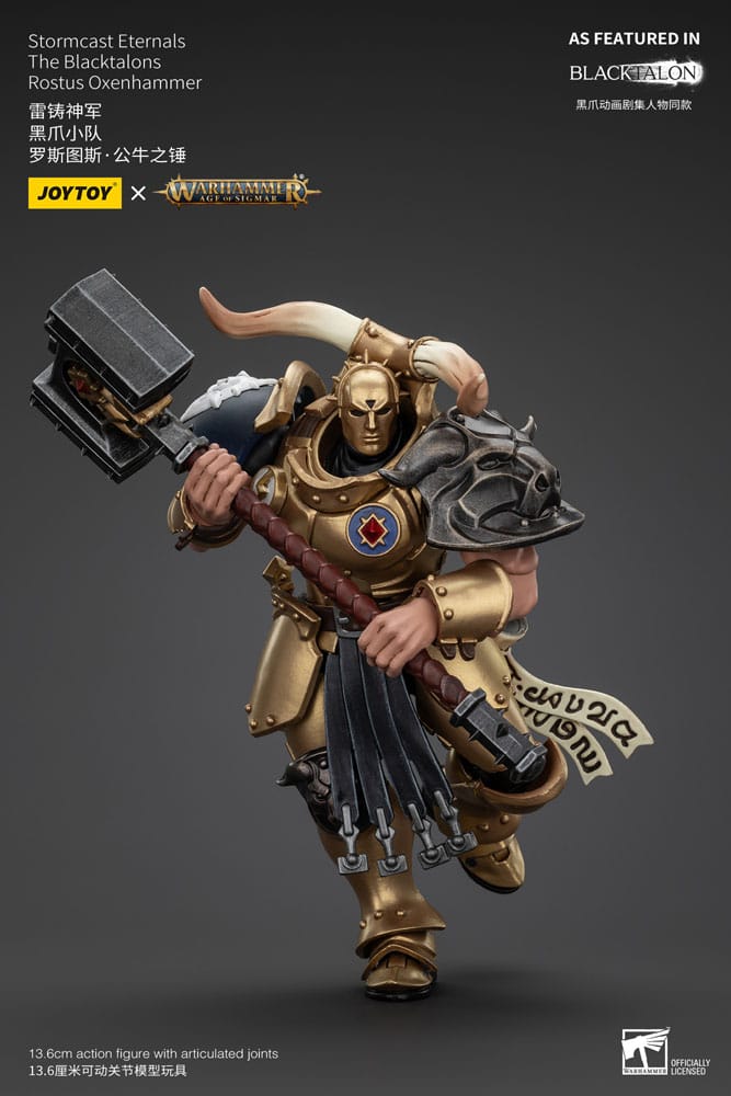 Warhammer Age of Sigmar Actionfigur Stormcast Eternals The Blacktalons Rostus Martello di buoi 20 cm