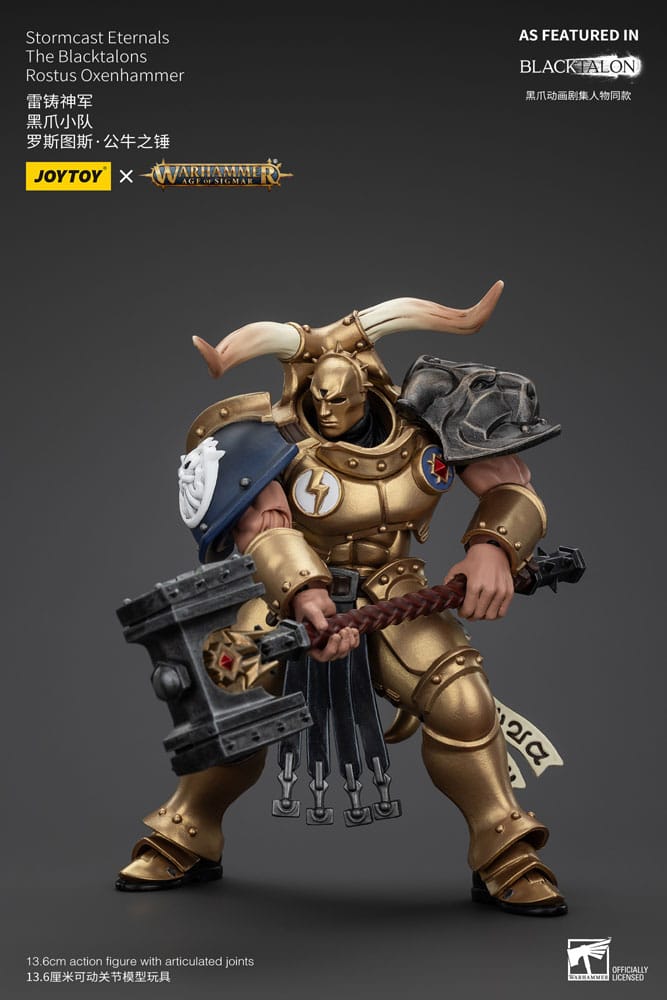 Warhammer Age of Sigmar Actionfigur Stormcast Eternals The Blacktalons Rostus Martello di buoi 20 cm