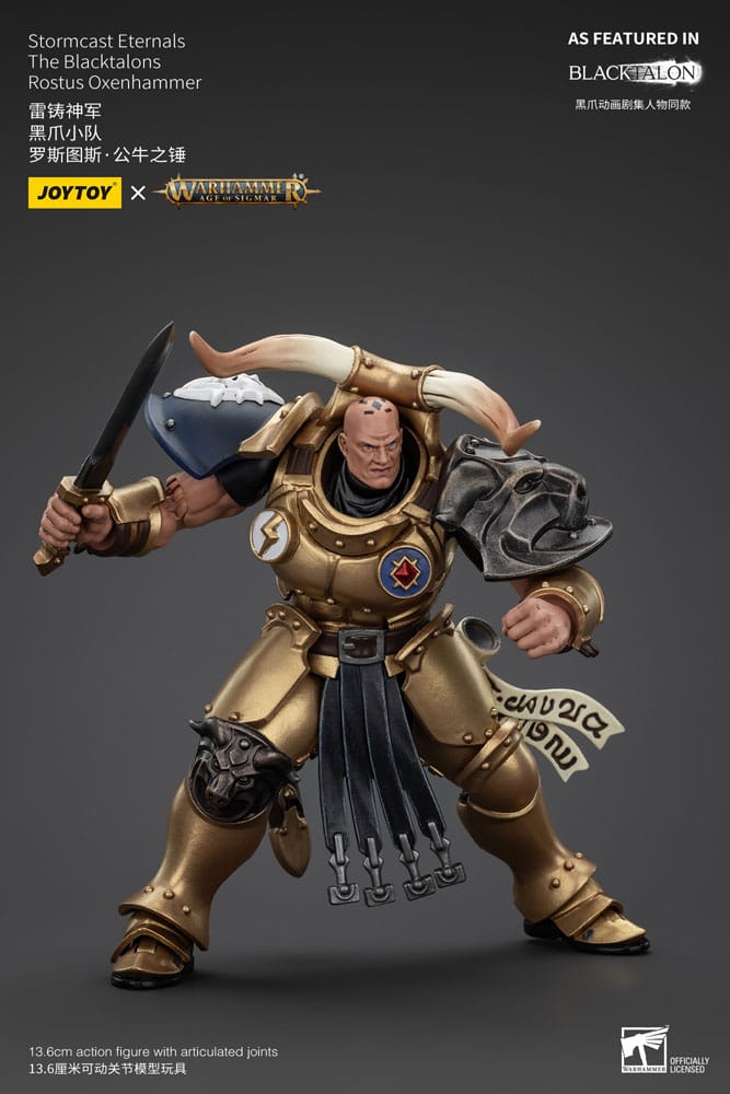 Warhammer Age of Sigmar Actionfigur Stormcast Eternals The Blacktalons Rostus Martello di buoi 20 cm