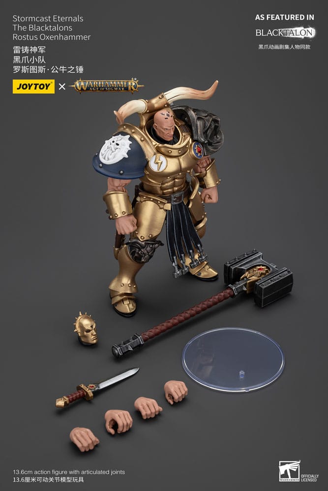 Warhammer Age of Sigmar Actionfigur Stormcast Eternals The Blacktalons Rostus Martello di buoi 20 cm