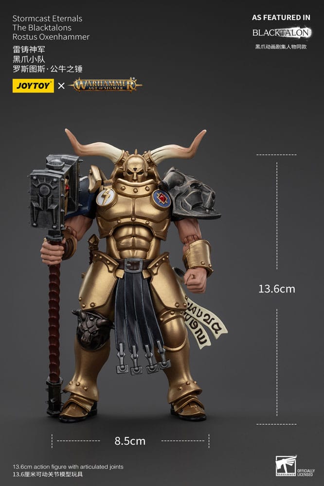 Warhammer Age of Sigmar Actionfigur Stormcast Eternals The Blacktalons Rostus Martello di buoi 20 cm