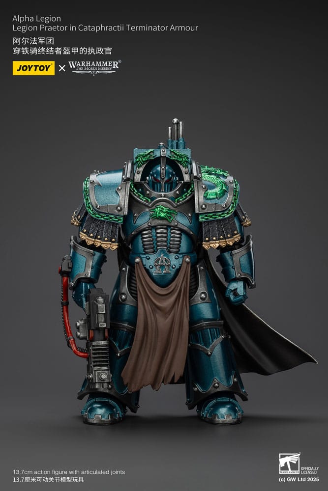 Warhammer The Horus Heresy Action Figure Alpha Legion Legion Praetor in Cataphractii Terminator Armor 18 cm