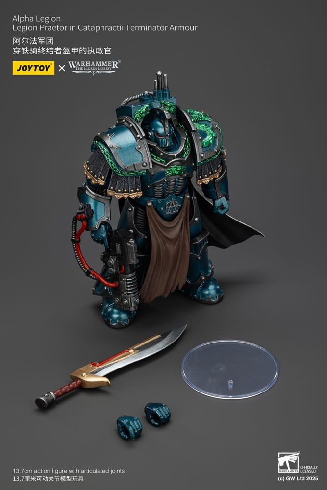 Warhammer The Horus Heresy Action Figure Alpha Legion Legion Praetor in Cataphractii Terminator Armor 18 cm