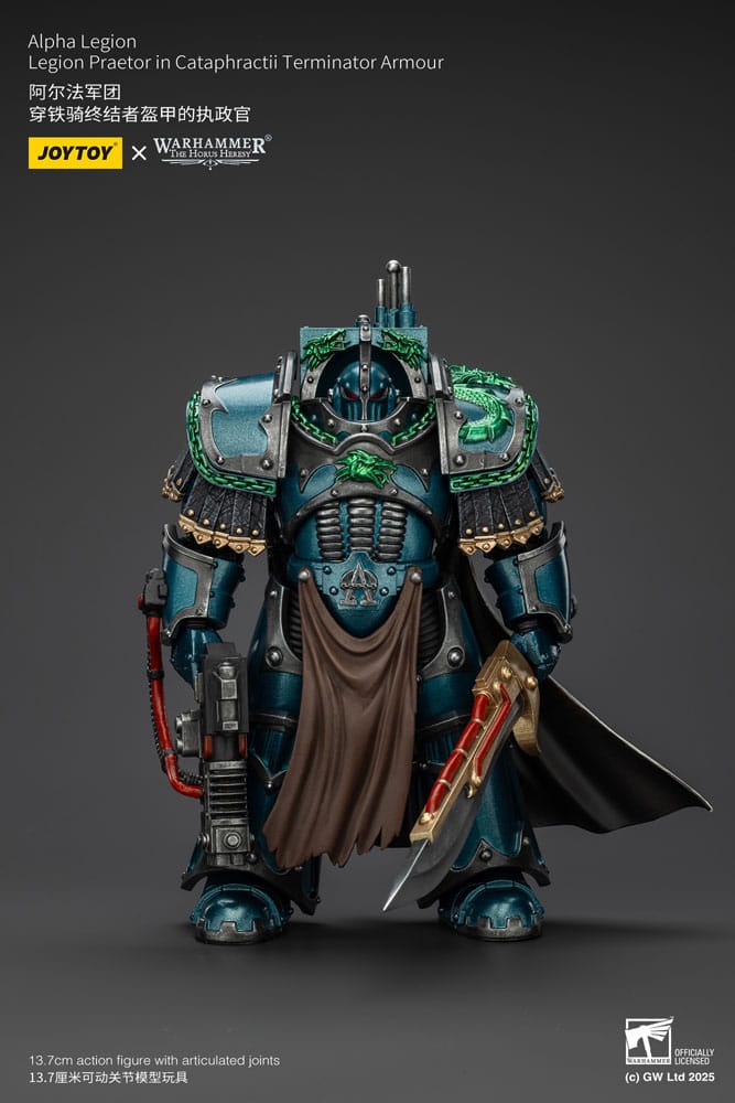 Warhammer The Horus Heresy Action Figure Alpha Legion Legion Praetor in Cataphractii Terminator Armor 18 cm