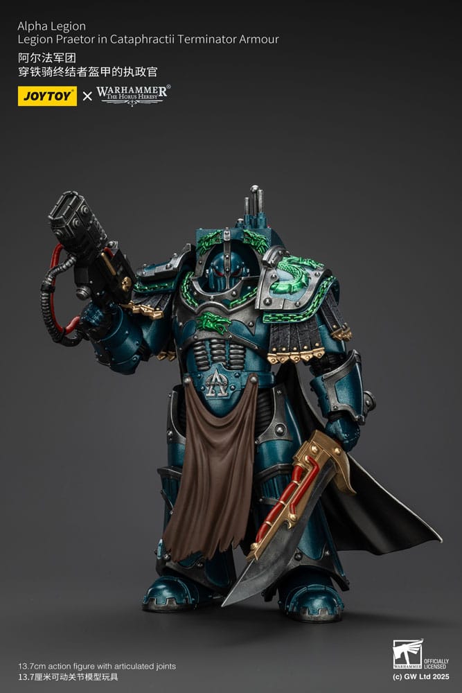Warhammer The Horus Heresy Action Figure Alpha Legion Legion Praetor in Cataphractii Terminator Armor 18 cm
