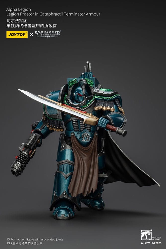 Warhammer The Horus Heresy Action Figure Alpha Legion Legion Praetor in Cataphractii Terminator Armor 18 cm