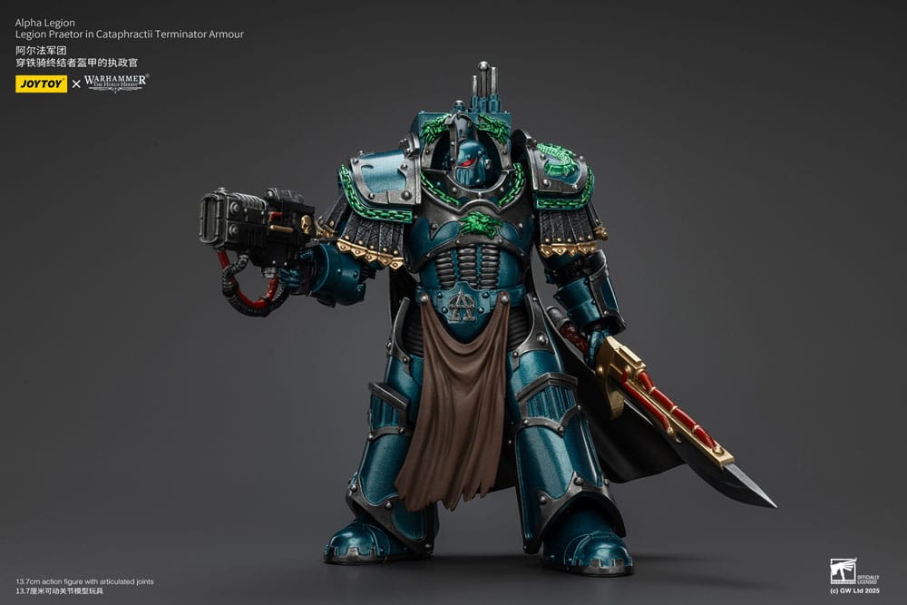 Warhammer The Horus Heresy Action Figure Alpha Legion Legion Praetor in Cataphractii Terminator Armor 18 cm