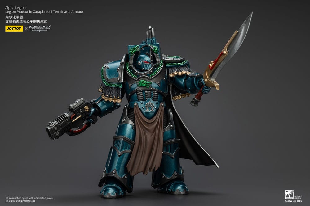 Warhammer The Horus Heresy Action Figure Alpha Legion Legion Praetor in Cataphractii Terminator Armor 18 cm