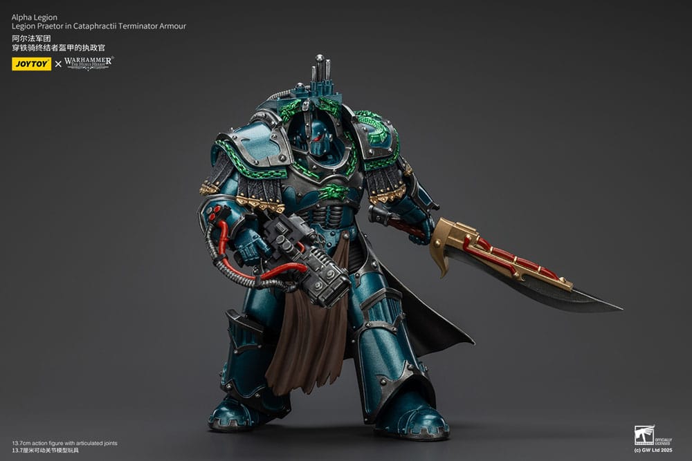 Warhammer The Horus Heresy Action Figure Alpha Legion Legion Praetor in Cataphractii Terminator Armor 18 cm