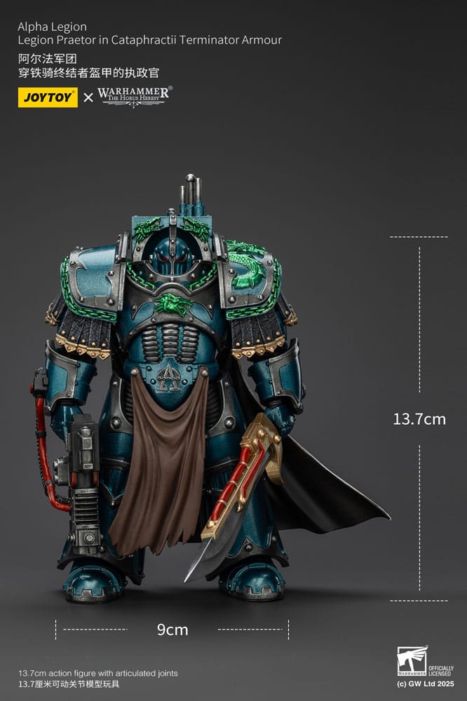 Warhammer The Horus Heresy Action Figure Alpha Legion Legion Praetor in Cataphractii Terminator Armor 18 cm