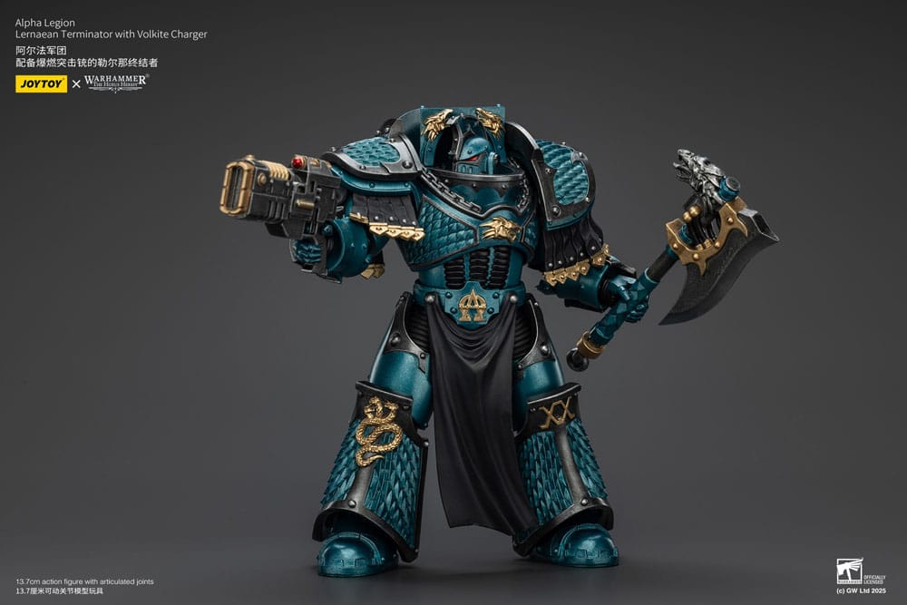 Warhammer The Horus Heresy Action Figure Alpha Legion Lernaean Terminator with Volkite Charger 20 cm
