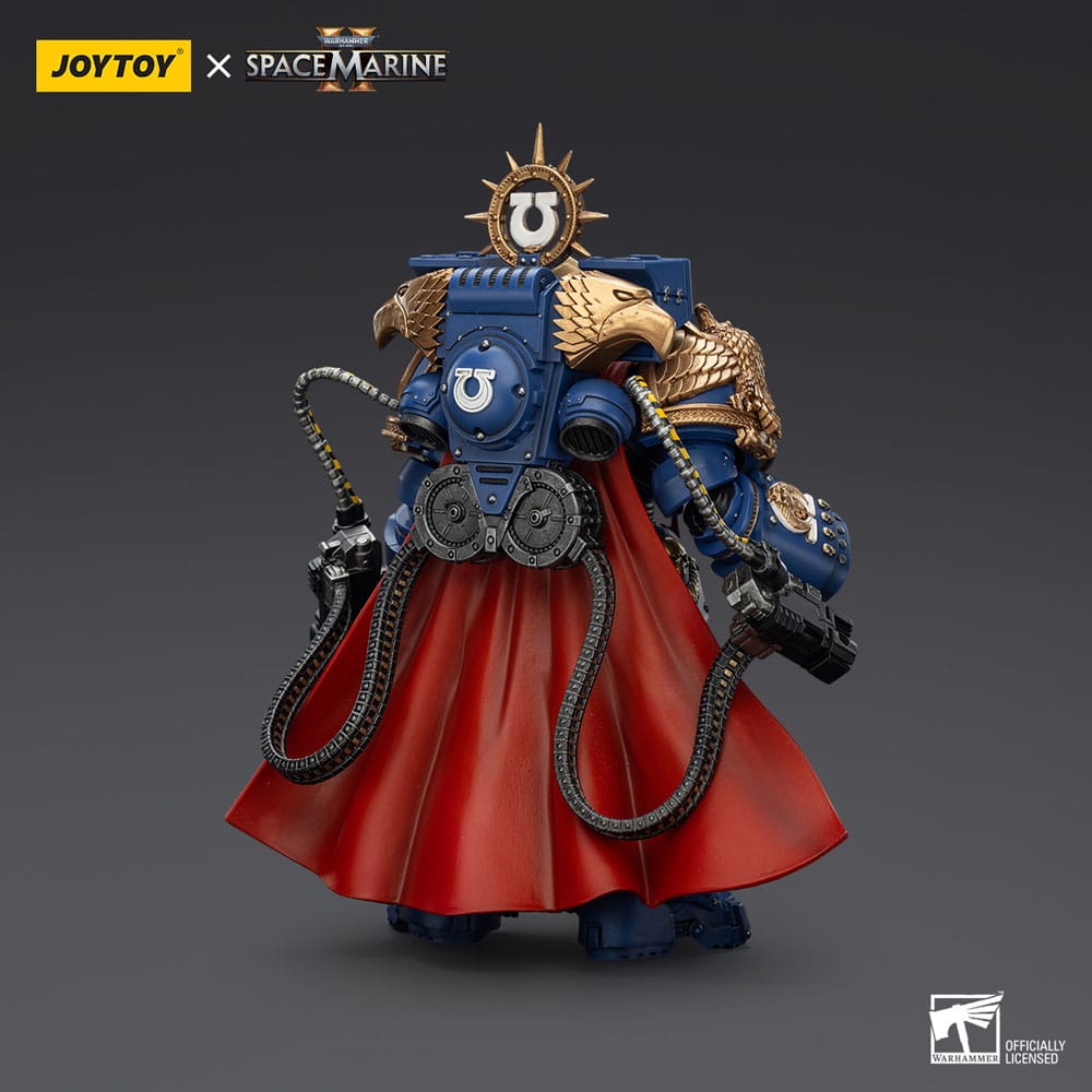 Warhammer 40k Action Figure Ultramarines Marneus Calgar Chapter Master with MKX Gravis Armor and Gauntlets of Ultramar 20 cm