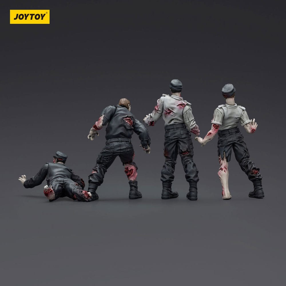 Zombie Dark Source Action Figures 4-Pack Security Guards 8 cm