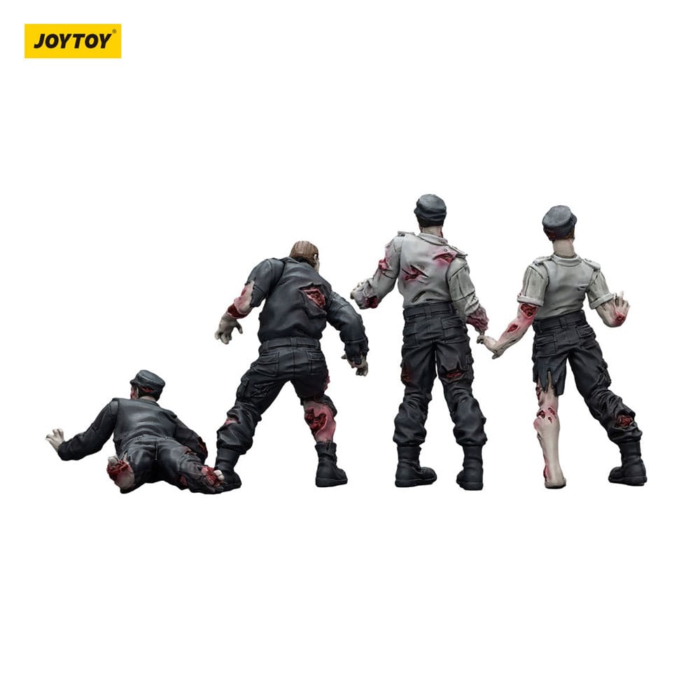 Zombie Dark Source Action Figures 4-Pack Security Guards 8 cm