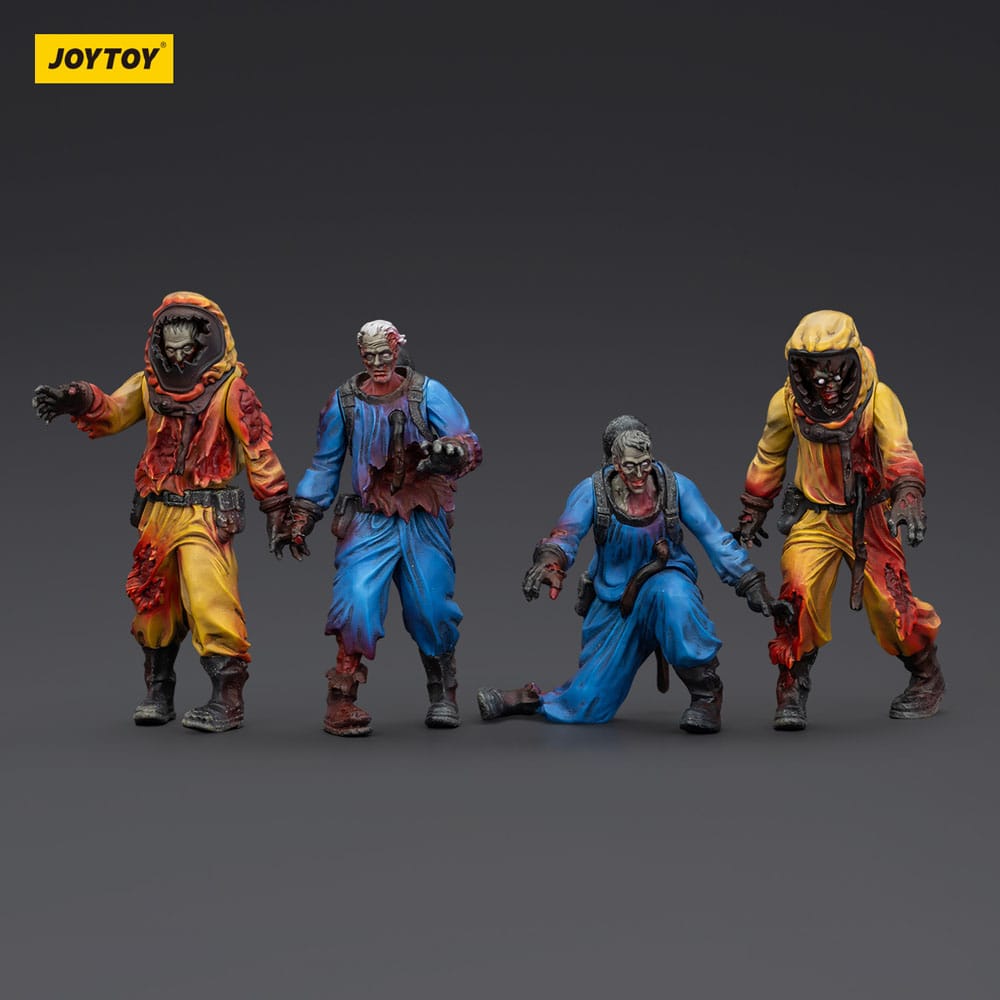 Zombie Dark Source Action Figures 4-Pack Biochemical Lab Team 8 cm