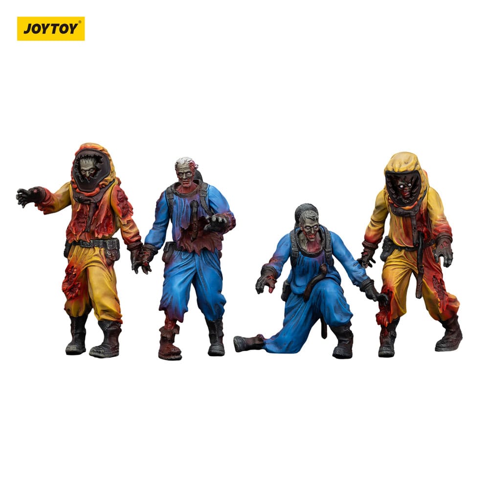 Zombie Dark Source Action Figures 4-Pack Biochemical Lab Team 8 cm