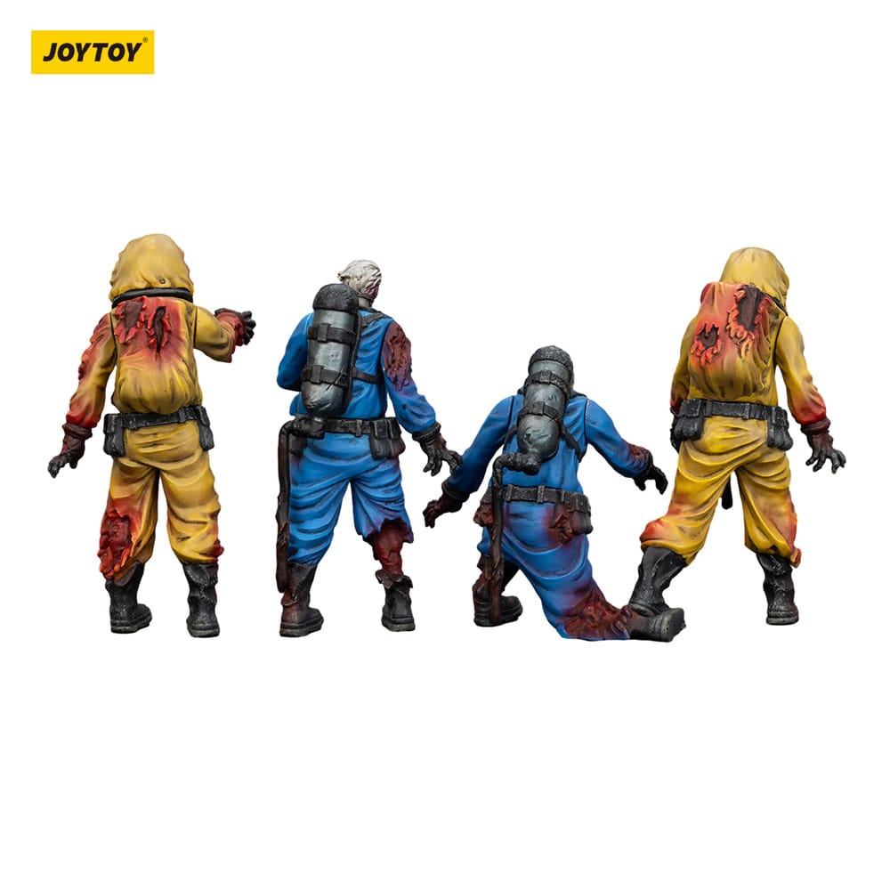 Zombie Dark Source Action Figures 4-Pack Biochemical Lab Team 8 cm
