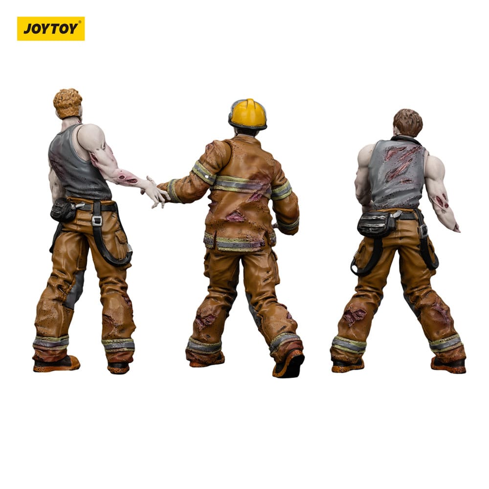 Zombie Dark Source Action Figures 3-Pack Firefighters 8 cm
