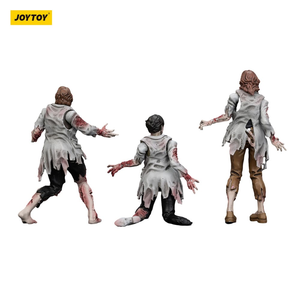 Zombie Dark Source Action Figures 3-Pack Scientists (Female) 8 cm
