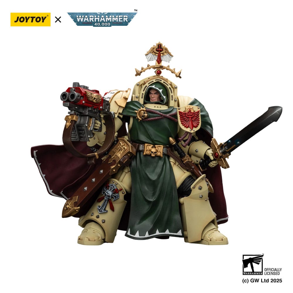 Warhammer 40,000: Dark Angels Action Figure Belial Grand Master of The Deathwing With the Sword of Silence and Storm Bolter 14 cm