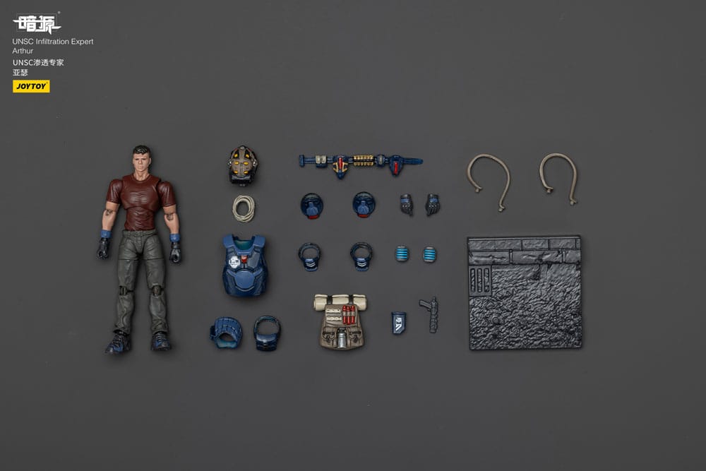 UNSC Dark Source Action Figure Infiltration Expert Arthur 7 cm