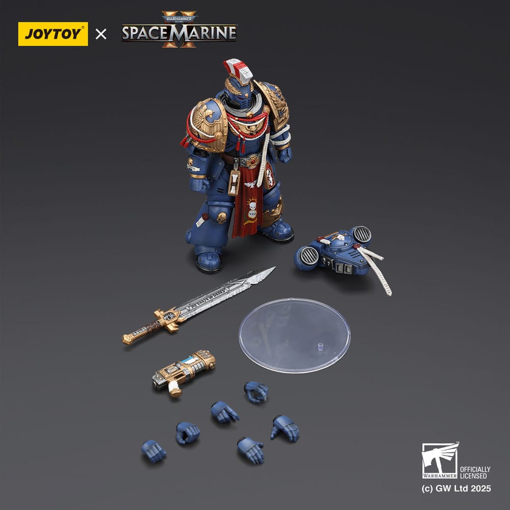 Warhammer 40,000: Space Marine 2 Action Figure Ultramarines Relic Primus Armourwith Plasma Pistol and Combat Blade 13 cm
