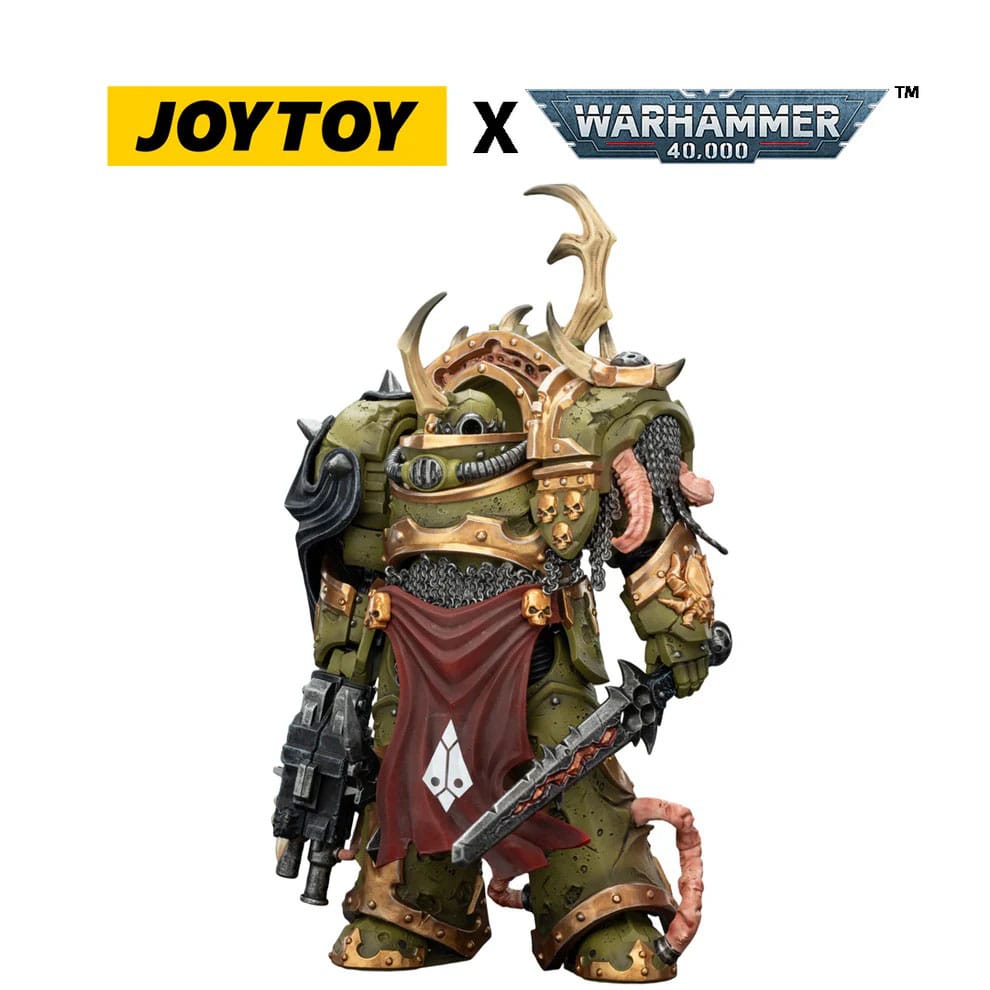 Warhammer 40,000 Action Figure Death Guard Blightlord Terminator 3 with Combi-bolter and Bubotic Blade 14 cm
