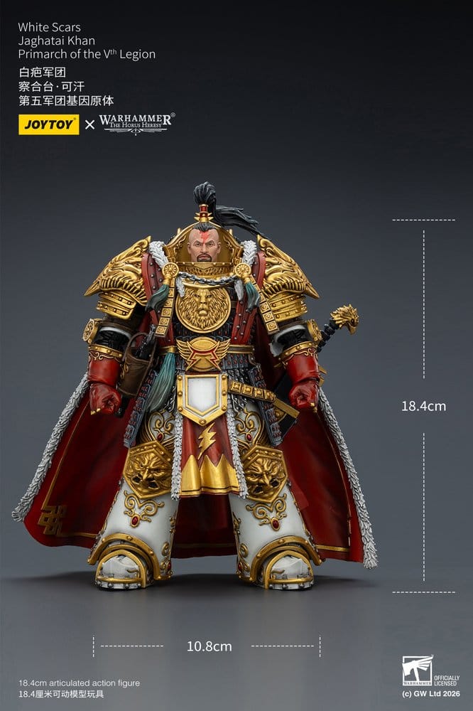 Warhammer The Horus Heresy Action Figure White Scars Jaghatai Khan Primarch of the Vth Legion 19 cm