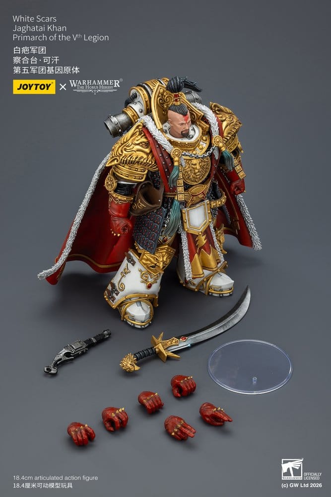 Warhammer The Horus Heresy Action Figure White Scars Jaghatai Khan Primarch of the Vth Legion 19 cm