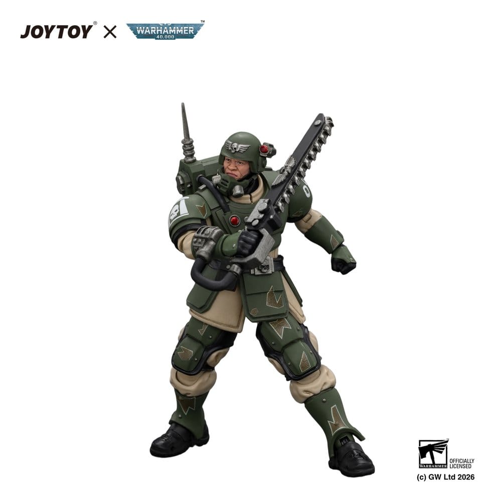 Warhammer Action Figure Astra Militarum Kasrkin 1 with Chainsword and Plasma Pistol
