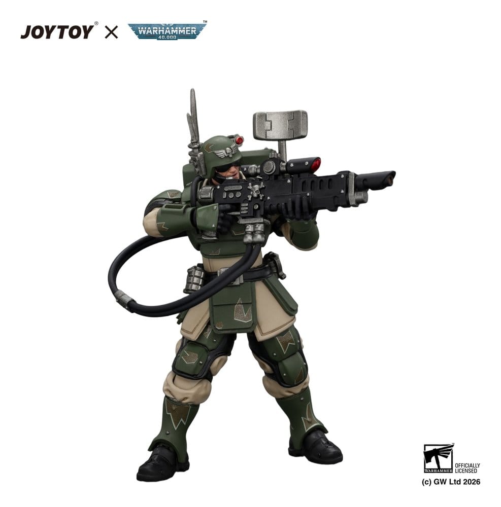 Warhammer Action Figure Astra Militarum Kasrkin 3 with Hot-shot Lasgun and Vox-caster