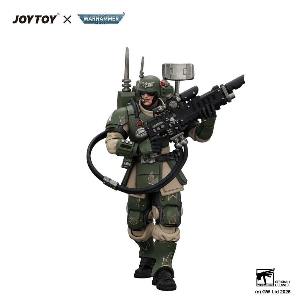 Warhammer Action Figure Astra Militarum Kasrkin 3 with Hot-shot Lasgun and Vox-caster