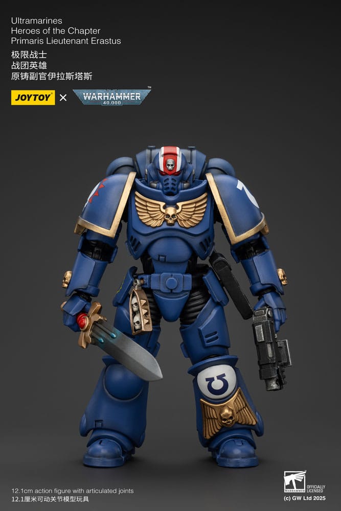 Warhammer 40k Action Figure 1/18 Ultramarines Heroes of the Primaris Chapter Lieutenant Erastus 20 cm