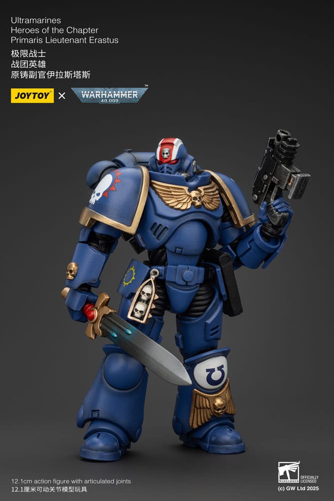 Warhammer 40k Action Figure 1/18 Ultramarines Heroes of the Primaris Chapter Lieutenant Erastus 20 cm
