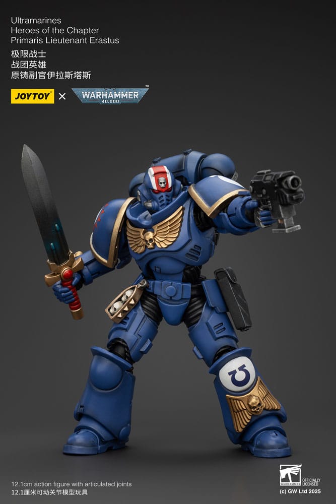 Warhammer 40k Action Figure 1/18 Ultramarines Heroes of the Primaris Chapter Lieutenant Erastus 20 cm