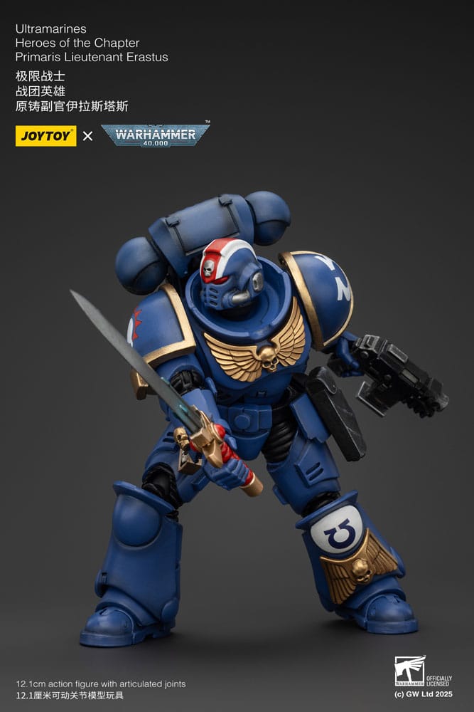 Warhammer 40k Action Figure 1/18 Ultramarines Heroes of the Primaris Chapter Lieutenant Erastus 20 cm
