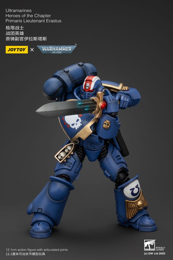 Warhammer 40k Action Figure 1/18 Ultramarines Heroes of the Primaris Chapter Lieutenant Erastus 20 cm
