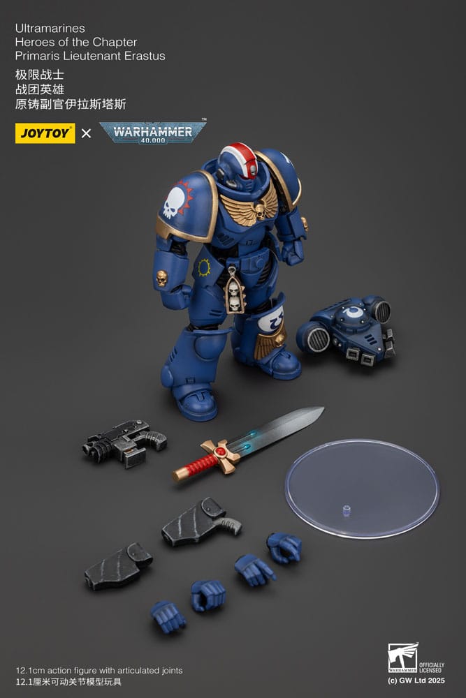 Warhammer 40k Action Figure 1/18 Ultramarines Heroes of the Primaris Chapter Lieutenant Erastus 20 cm