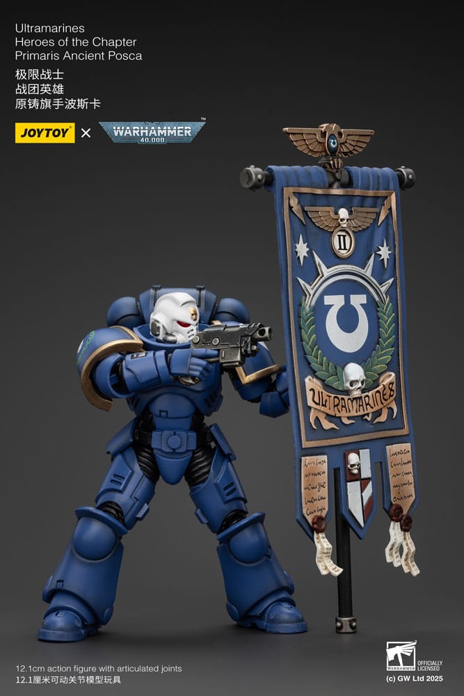 Warhammer 40k Action Figure 1/18 Ultramarines Heroes of the Chapter Primaris Ancient Posca 20 cm