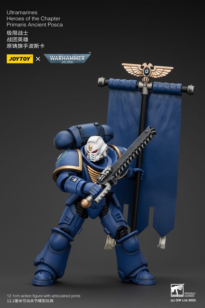 Warhammer 40k Action Figure 1/18 Ultramarines Heroes of the Chapter Primaris Ancient Posca 20 cm