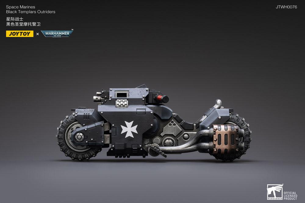Warhammer 40k Veicolo 1/18 Templari Neri Moto Outrider 22 cm
