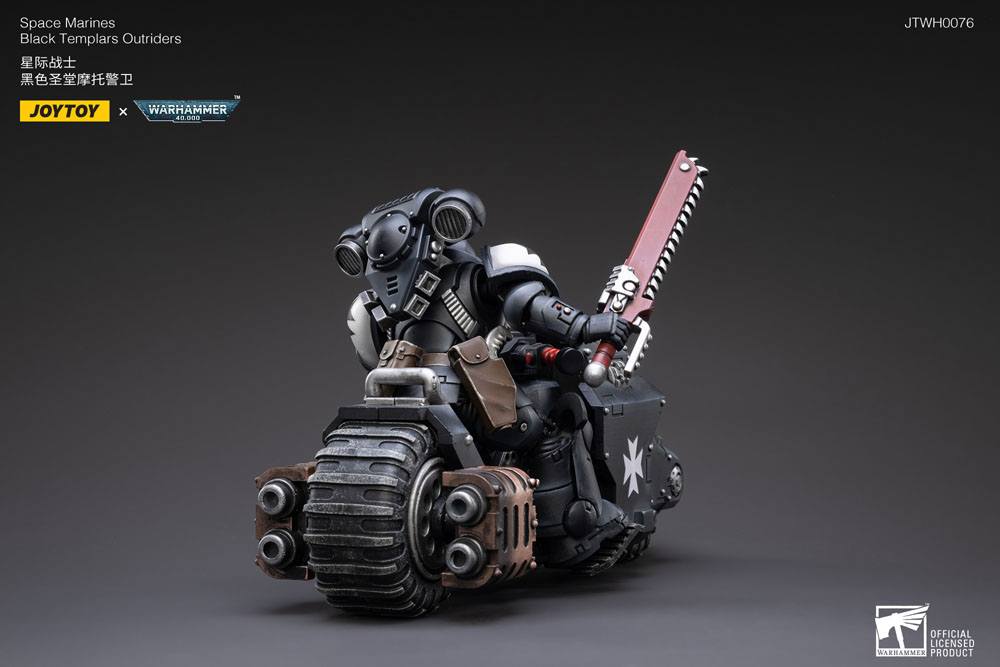 Warhammer 40k Veicolo 1/18 Templari Neri Moto Outrider 22 cm