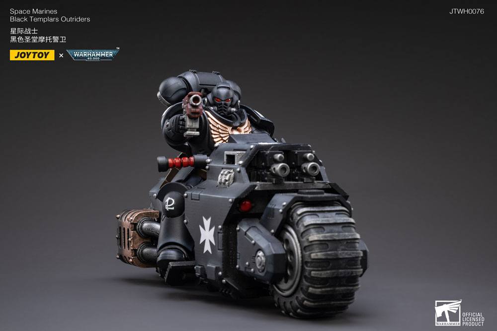 Warhammer 40k Veicolo 1/18 Templari Neri Moto Outrider 22 cm