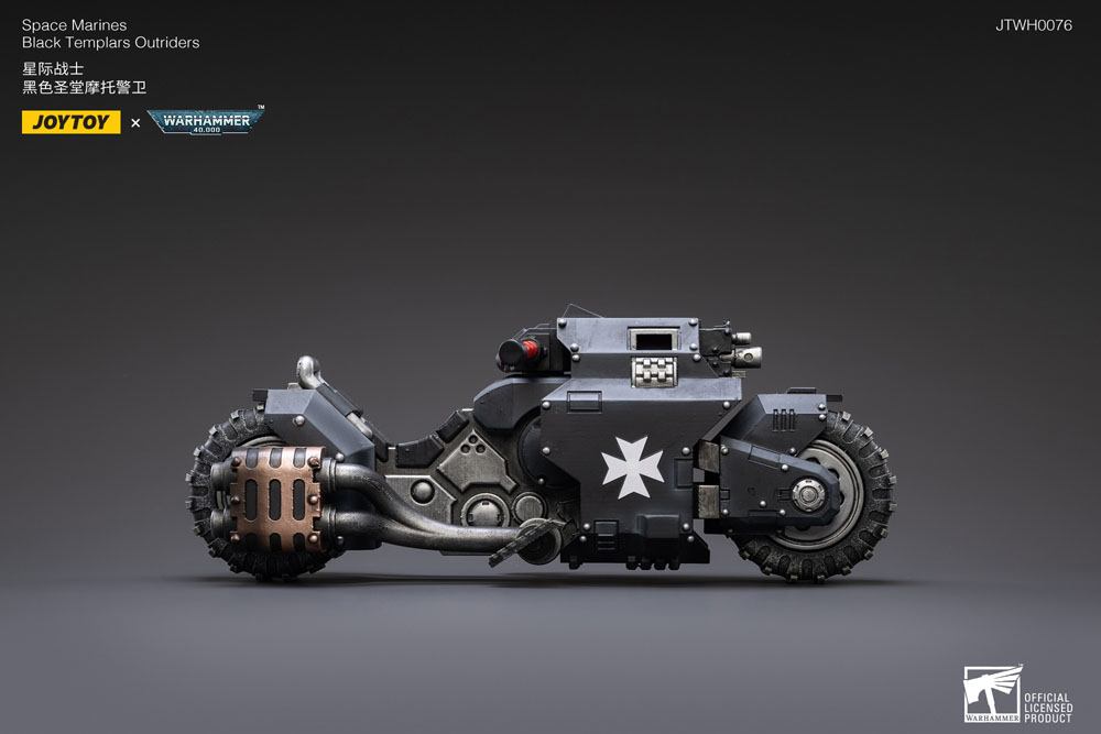 Warhammer 40k Veicolo 1/18 Templari Neri Moto Outrider 22 cm