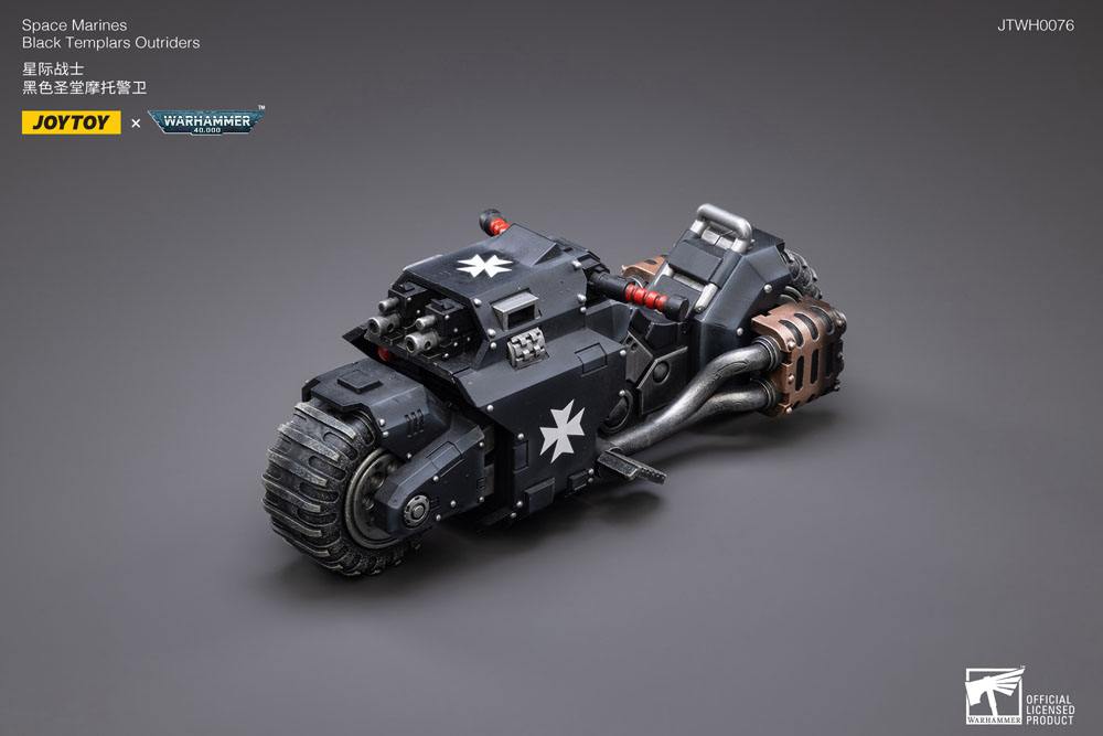Warhammer 40k Veicolo 1/18 Templari Neri Moto Outrider 22 cm