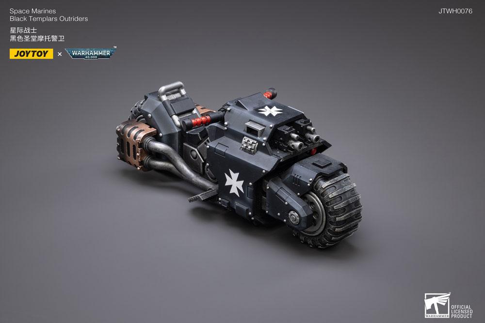 Warhammer 40k Veicolo 1/18 Templari Neri Moto Outrider 22 cm