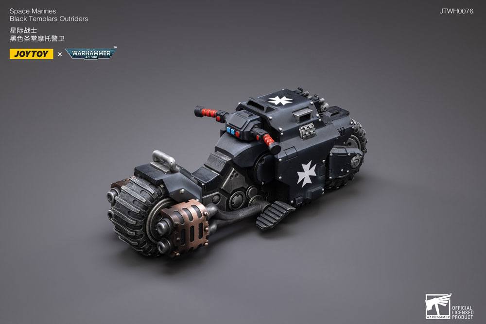 Warhammer 40k Veicolo 1/18 Templari Neri Moto Outrider 22 cm