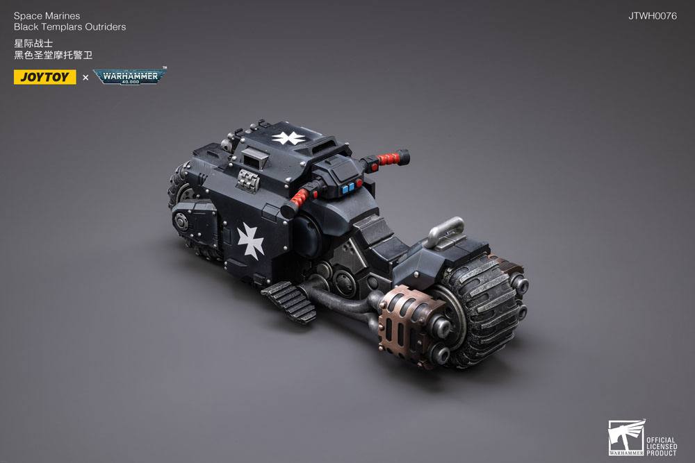 Warhammer 40k Veicolo 1/18 Templari Neri Moto Outrider 22 cm