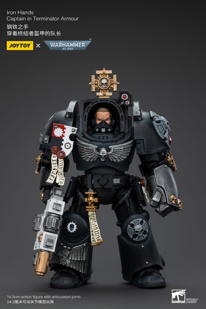 Action figure Warhammer 40k 1/18 Capitano Mani di Ferro in armatura Terminator 14 cm