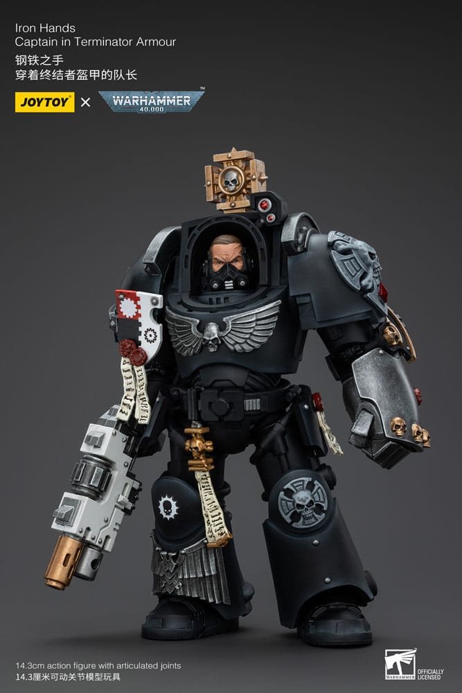 Action figure Warhammer 40k 1/18 Capitano Mani di Ferro in armatura Terminator 14 cm